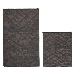 Mijölnir Juego de alfombrillas de baño de algodón, Gris